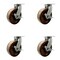 Service Caster 10'' Heavy Duty High Temp Phenolic Swivel Caster Set with Brakes , 4PK CRAN-SCC-KP92S1030-PHRHT-SLB-4 - alternate 1